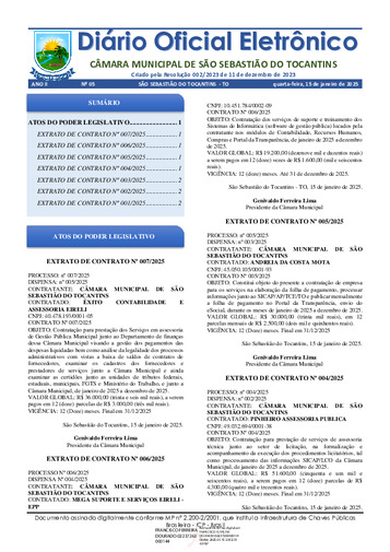 Diário Oficial - Edição 005